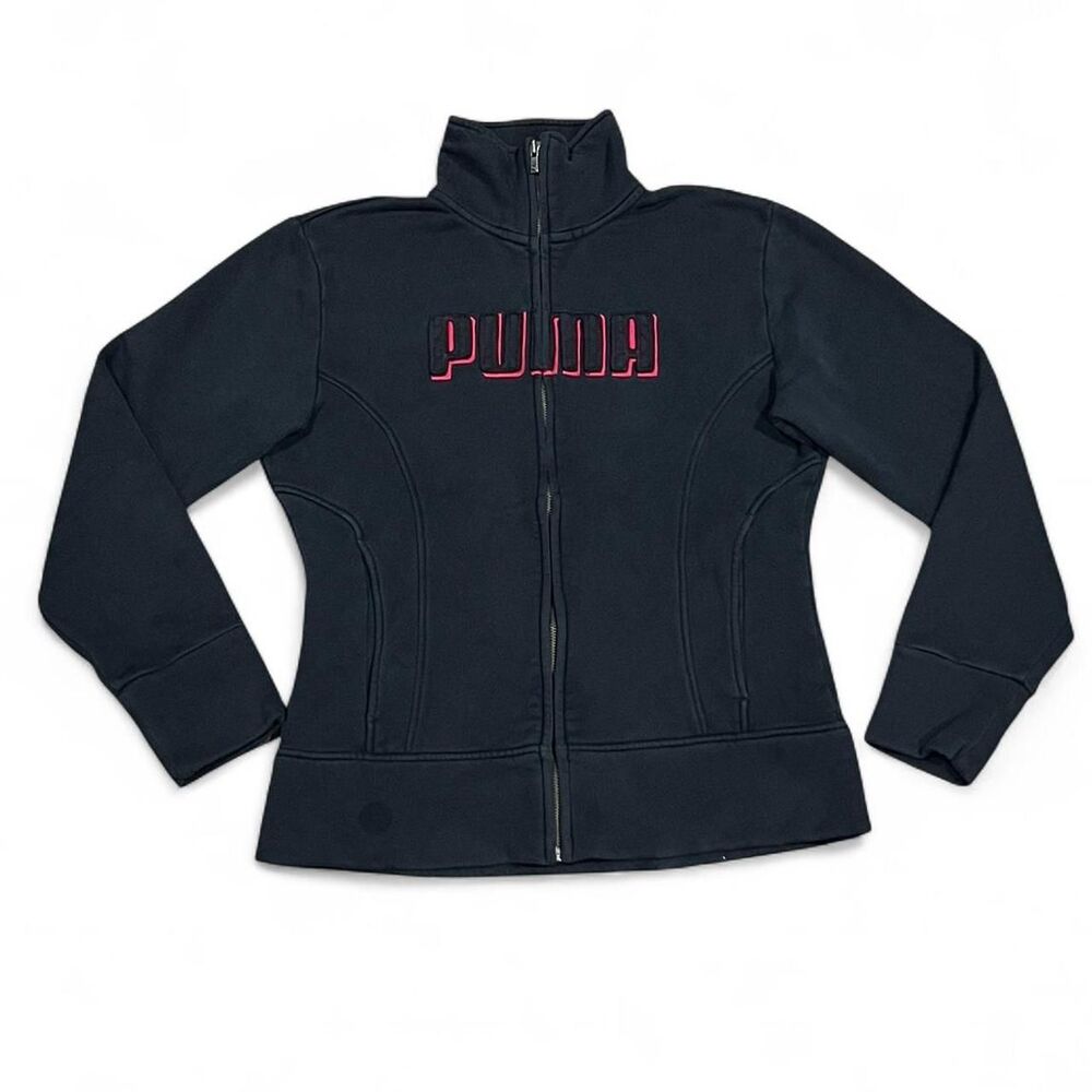 Puma Women's Black and Navy Sweatshirt